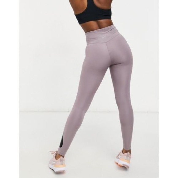 NIKE RUNNING SWOOSH 7/8 LEGGINGS IN PURPLE Size M - Picture 2 of 10